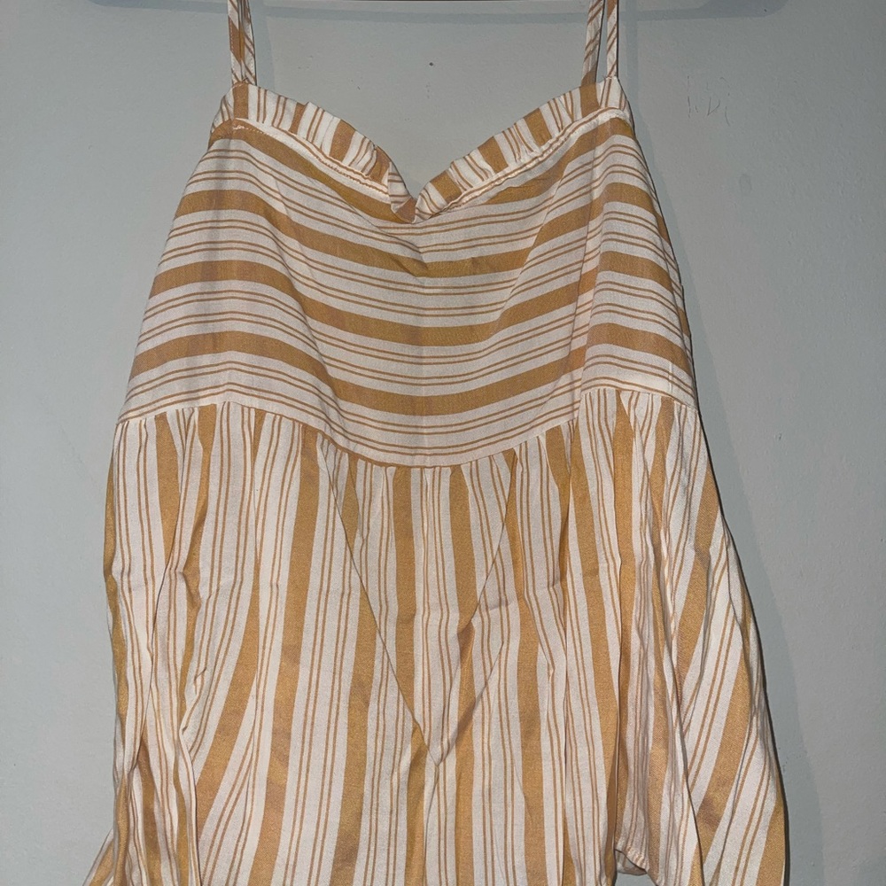Take Me Places Striped Top Tanktop Mustard
